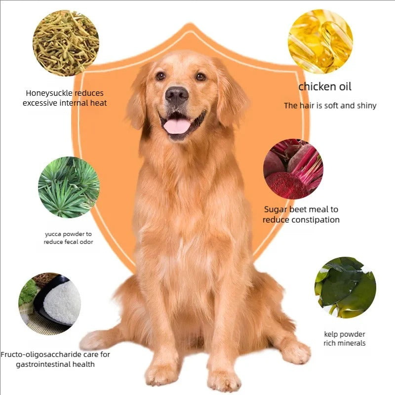 SHXI 18% protein based dry dog food, grain free dog food, suitable for all stages of life, fresh or raw materials