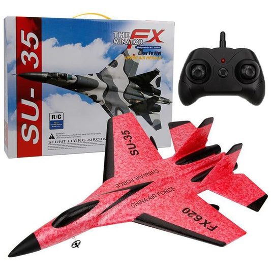 RC SU-35 Foam Aircraft – 2.4G Remote Control Fighter Jet Glider for Kids & Beginners