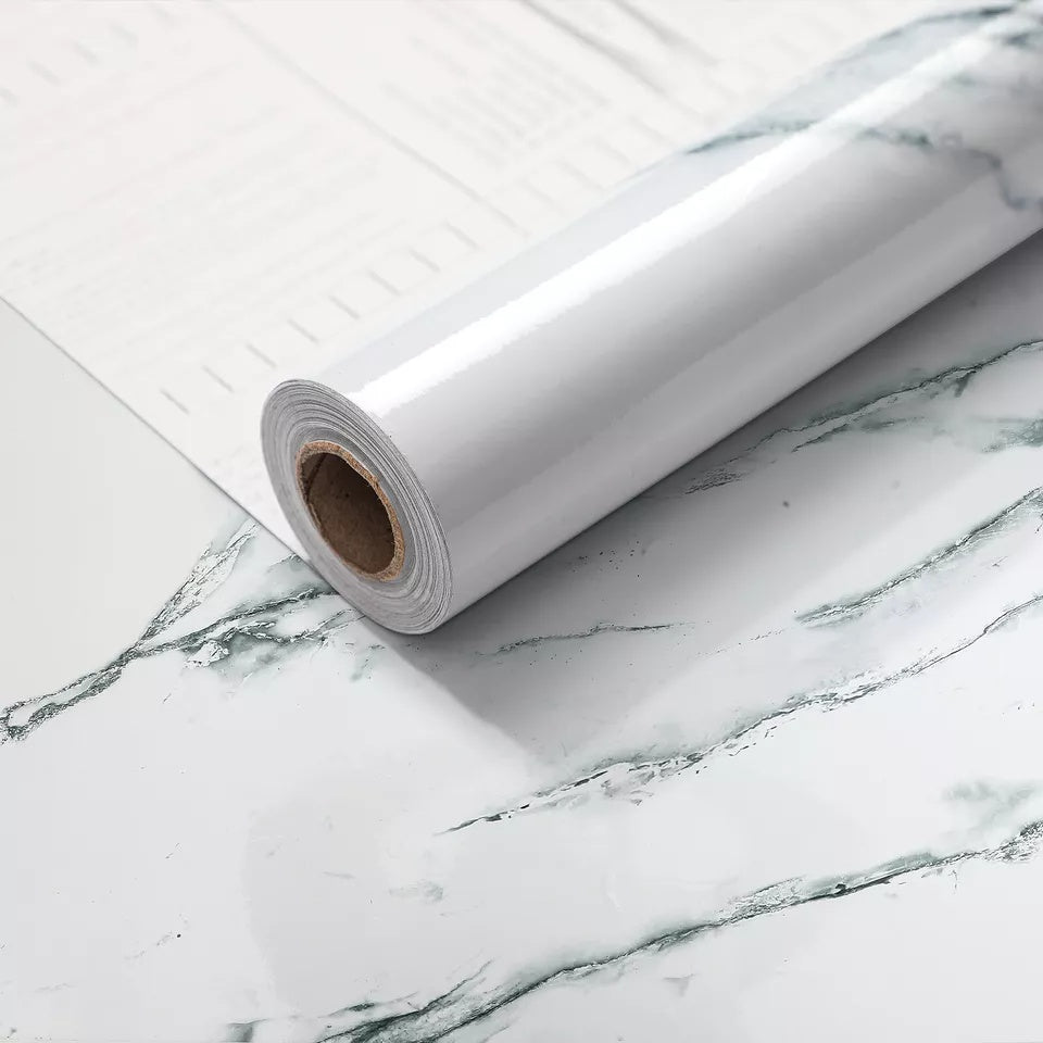 Rouleau de 10 m d'autocollants pour carrelage de cuisine. Autocollant en marbre pour décoration murale de salle de bain