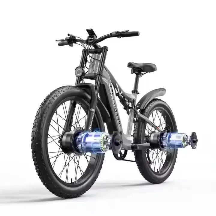 2024 New Shengmilo S600 Electric Bike – 26” Dual Motor, 2000W, 48V 17.5Ah Battery