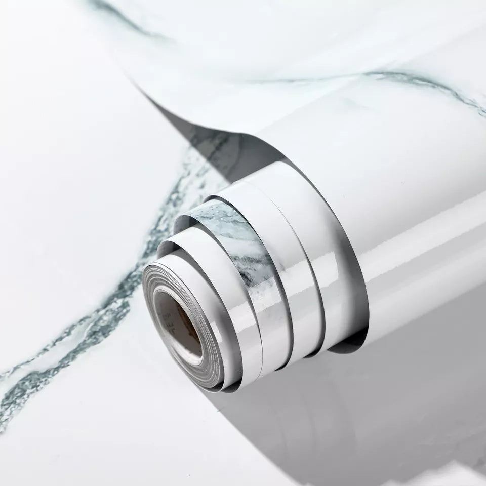 Rouleau de 10 m d'autocollants pour carrelage de cuisine. Autocollant en marbre pour décoration murale de salle de bain