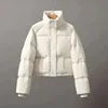 2025 Korean Fashion Women’s Short Puffer Jacket – Stand Collar Cotton-Padded Thick Winter Coat
