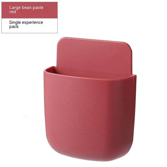 Wall Mounted Storage Box Mobile Phone Plug Holder Stand Rack Remote Control Storage Organizer Case For Air Conditioner TV