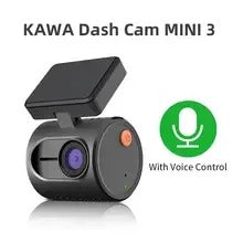 KAWA MINI 3 2K Dash Cam – Mini Car DVR, WiFi APP Control, Night Vision, WDR, Emergency Voice Control