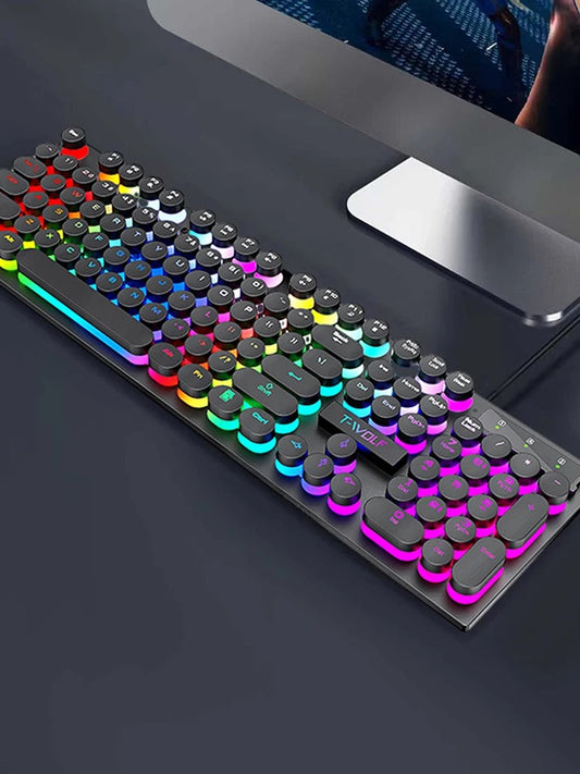 Shadow Illuminated Wired Gaming Keyboard – Mechanical Feel, for Desktop, Laptop & Esports