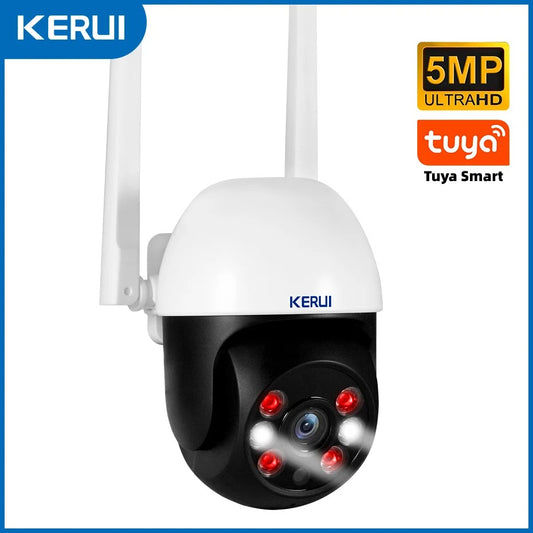 KERUI 10MP 5K PTZ WiFi Camera – 4K/8MP/5MP Dual-Lens IP Camera, Tuya Smart Outdoor CCTV Security