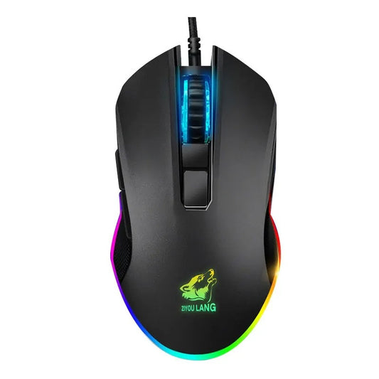 Wired RGB Gaming Mouse – USB Optical, 3 Adjustable DPI, 6 Buttons, Ergonomic Design for PC & Laptop Gamers