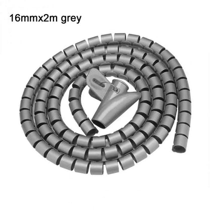 Flexible Spiral Cable Organizer – 1.5m/2m, 10mm/16mm, Cord Protector & Cable Management