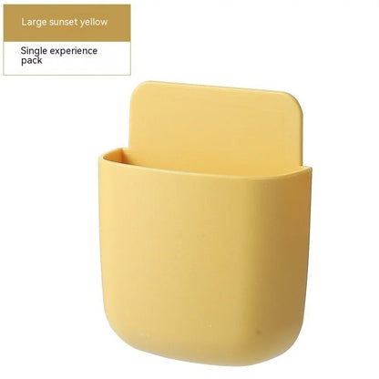 Wall Mounted Storage Box Mobile Phone Plug Holder Stand Rack Remote Control Storage Organizer Case For Air Conditioner TV