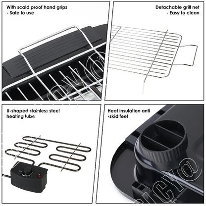 1500W Electric Smokeless Grill – Indoor BBQ with Large Capacity & Non-Stick Surface