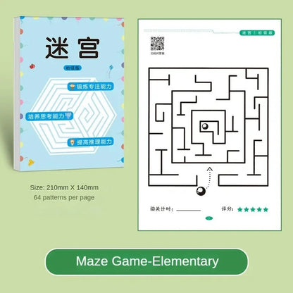 Children's Concentration Maze Training Book – Puzzle & Thinking Development Game for Kids