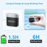 BOYA BY-M1V Wireless Lavalier Microphone – Pro Lapel Mic for iPhone, Android, DSLR, YouTube, Live Streaming & Vlogging