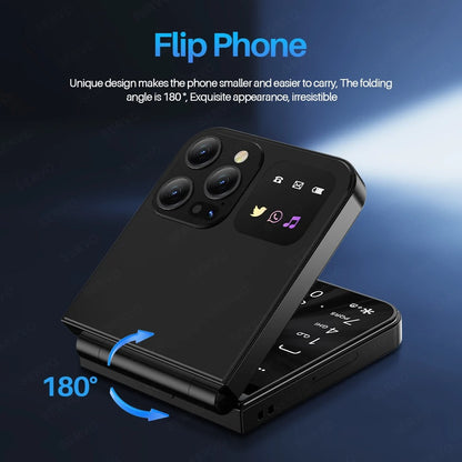 SERVO A50 Pro Klapptelefon – Dual-SIM, automatische Anrufaufzeichnung, Taschenlampe, Typ-C-Aufladung