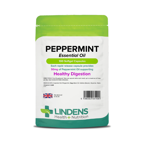 Peppermint Oil 50mg Capsules – Natural Digestive Support Supplement