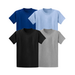 Pack of 4  Plain T-Shirts – 100% Soft Cotton | Stars & Stripes | Unisex Tee for Men & Women