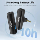 BOYA BOYALINK Ein kabelloses Lavaliermikrofon – Pro Clip-On-Mikrofon für iPhone 15/16, OPPO, Samsung, Xiaomi, GoPro und DSLR