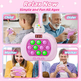 999 Level Electronic Pop Push Game Console – LED Screen Quick Push Fidget Toy for Kids & Adults | Perfect Christmas Gift