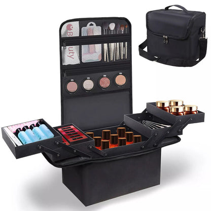Extra Large Vanity Case Beauty Box Make up Jewelry Cosmetic Nail Storage Box UK