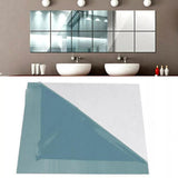 9 Pcs Mirror Sheets Self Adhesive Non Glass Mirror Tiles Wall Sticky Mirror Decorative Sticker Decoration Tiles Sticker