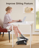 Repose-pieds sous le bureau, repose-pieds ergonomique réglable sous le bureau au travail ou pour jouer avec texture de massage et rouleau, réglage de l'inclinaison ou de l'angle de verrouillage à 20 degrés, repose-pieds pour bureau, maison