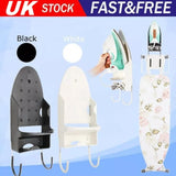 Ironing Board Holder Hanger Cupboard Door Wall Mount Storage Rack Black/White