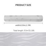 Silver Grey 3D Embossed Wave Wallpaper Non-woven Living Room Wall Cover Decor