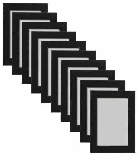 10 Pack Photo Frames 6x4 Multi Black Picture Frames Wall Mount Certificate Frame