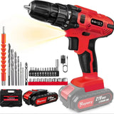 21V Cordless Drill,45Nm Electric Screwdriver Set with 29PCS Accessories, 2 Variable Speed for Home DIY Project Kit