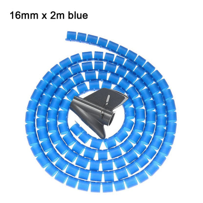 Flexible Spiral Cable Organizer – 1.5m/2m, 10mm/16mm, Cord Protector & Cable Management