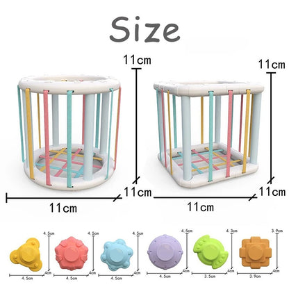 Montessori Baby Shape Sorter Cube – Colorful Blocks Sorting Game for Infant Learning & Cognitive Development