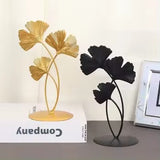 Nordic Gold Ginkgo Leaf Crafts Leaves Sculpture Luxury Living Room Decor Home Decoration Accessories Office Desktop Ornaments