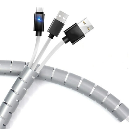 Flexible Spiral Cable Organizer – 1.5m/2m, 10mm/16mm, Cord Protector & Cable Management