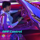 Éclairage intérieur de voiture à LED avec contrôle USB et APP | Cadeaux pour lui et elle | Accessoires de voiture pour hommes et femmes | Kits de décoration de bandes lumineuses 