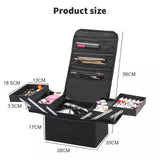 Trousse de toilette extra large – Organisateur de maquillage, de bijoux, de cosmétiques et de manucure avec support de rangement