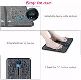 Foot Massager Mat Electric Pad Blood Muscle Circulation Relief Pain LED USB