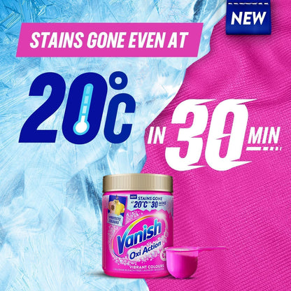 Vanish Gold Oxi Action 1.9kg - Powerful Stain Remover & Laundry Booster for Colors | Removes Tough Stains at 20°C in 30 Minutes | Safe for Everyday Fabrics