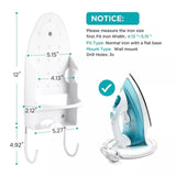 Ironing Board Holder Hanger Cupboard Door Wall Mount Storage Rack Black/White