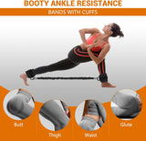 Ankle Resistance Bands Set for Working Out, Ankle Bands for Glute Kickbacks Double D-Ring Exercise Bands Glutes Workout Equipment with Adjustable Ankle Straps Home Gym for Women Men Leg Butt Training