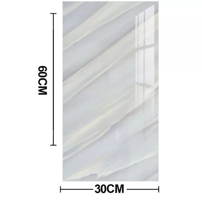 10PCS Self-Adhesive White Marble PVC Cladding Wall Panels for Kitchen Bathroom