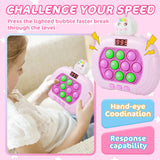 999 Level Electronic Pop Push Game Console – LED Screen Quick Push Fidget Toy for Kids & Adults | Perfect Christmas Gift