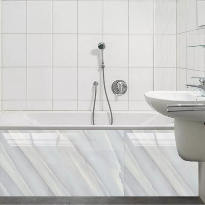 10PCS Self-Adhesive White Marble PVC Cladding Wall Panels for Kitchen Bathroom