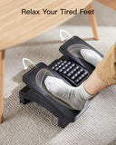 Repose-pieds sous le bureau, repose-pieds ergonomique réglable sous le bureau au travail ou pour jouer avec texture de massage et rouleau, réglage de l'inclinaison ou de l'angle de verrouillage à 20 degrés, repose-pieds pour bureau, maison