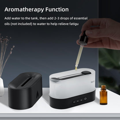 "Flame Aroma Diffuser - 200mL Essential Oil Humidifier with 3D Flame Night Light for Bedroom, Home, and Office Fragrance"