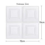 10x 3D Square Foam Wall Panels – Self-Adhesive Wallpaper Stickers for Ceiling & Wall Décor