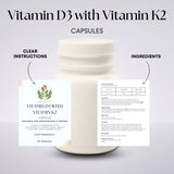 Vitamin D3 75µg with Vitamin K2 100µg – Supports Bone Health, Immune Function, and Calcium Absorption