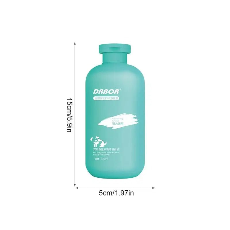Pet Shampoo for Dogs Pet Bath Wash 500ml Fragrance Body Wash Dense Foaming Liquid Shampoo Moisturizing for Most Skin Types