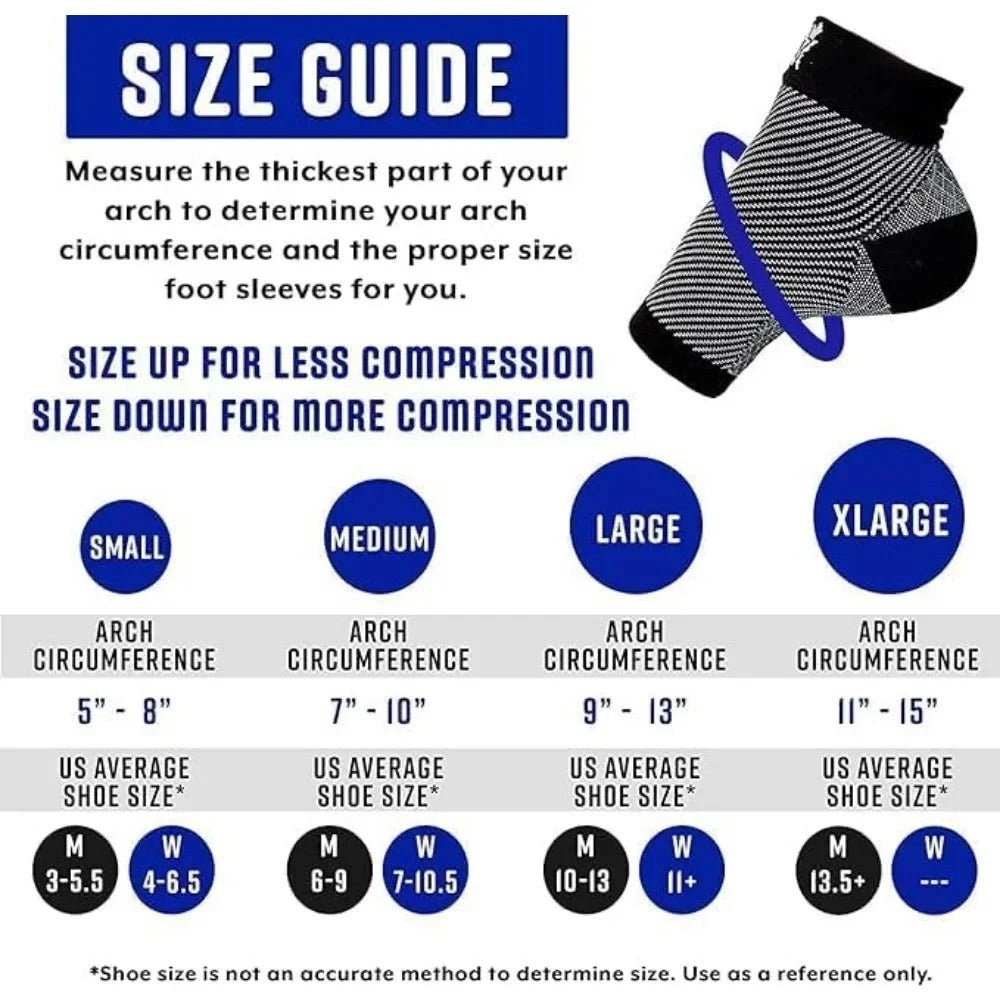 Plantar Fasciitis Compression Socks for Women & Men - Best Ankle Compression Sleeve Nano Brace for Everyday Use