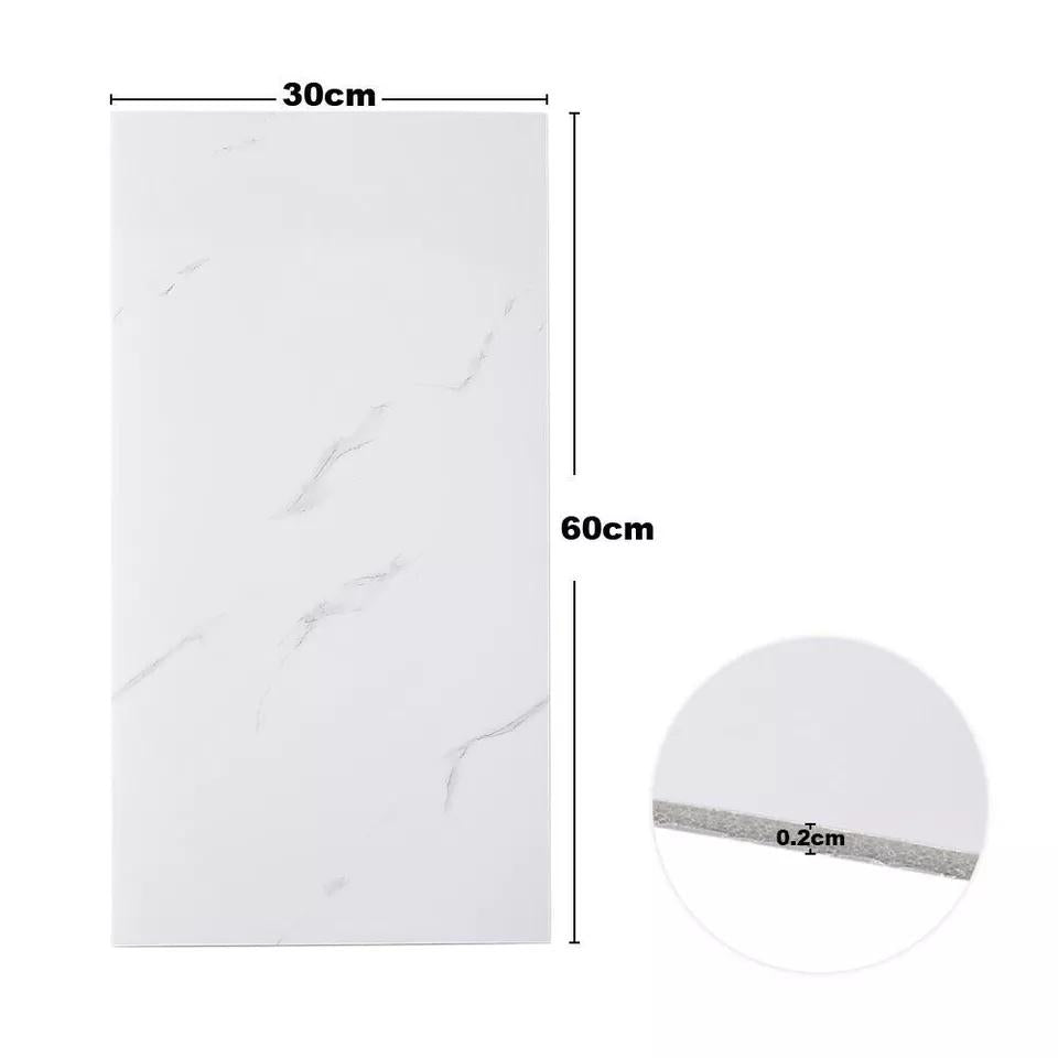 10Pcs Bathroom Wall Panels PVC Cladding Shower Wet Wall Tile Marble Effect Decor Tiles Sticker Decorative