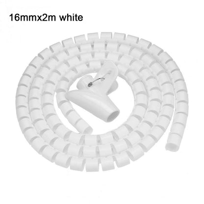 Flexible Spiral Cable Organizer – 1.5m/2m, 10mm/16mm, Cord Protector & Cable Management