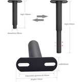 2X Bed Legs Adjustable Retractable Heavy Duty Bed Center Frame Slat Support Leg